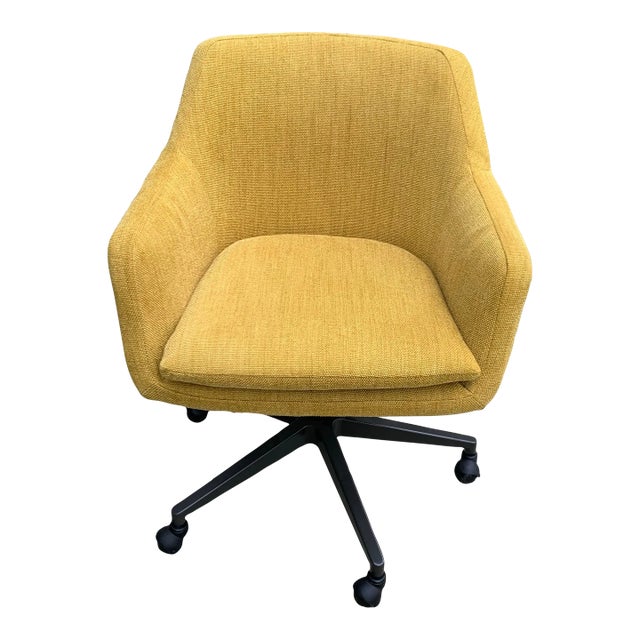 West Elm Helvetica Adjustable Swivel Office Chair – Dark Horseradish For Sale
