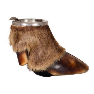Early 20th C. Taxidermy Elk Hoof Ashtray For Sale