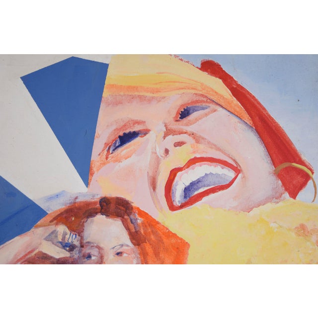 Red Head Madame- Original 1975 Acrylic by Patricia Gren Hayes For Sale - Image 4 of 9
