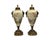 Pair of Antique French A. Daret Hand-Painted Porcelain & Gilt Bronze (Ormolu) Covered Urns With Romantic Rococo Scenes – 16" For Sale - Image 4 of 8