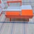 l'Orange Et Blanc Color Blocked Scheme 1953 MCM End Table For Sale In New York - Image 6 of 15