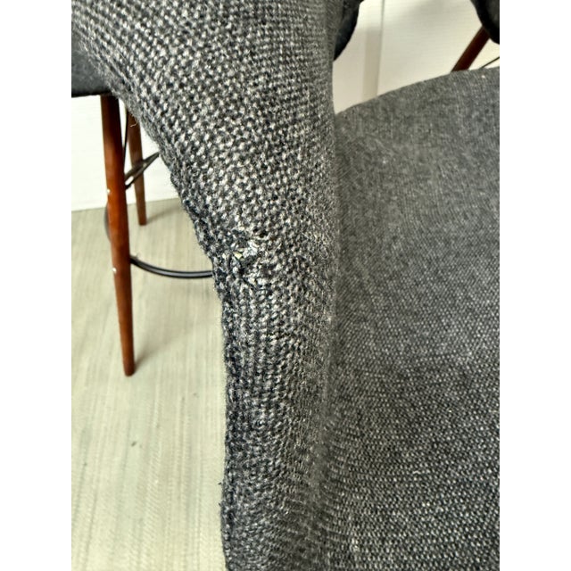 Gray Dot & Bo Tete-a-Tete Gray Flannel Bar Stools, Set of Three For Sale - Image 8 of 12