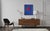 Minimalism meets intensity. This unique abstract painting in cobalt blue is defined by a single, powerful element: a...