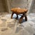 1960s Egypt Bohemian Distressed Saddle Leather Camel Foot Stool For Sale - Image 9 of 12