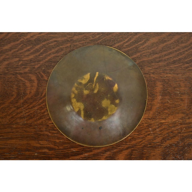 Metal Heintz Style Arts & Crafts Sterling Silver on Bronze Plate For Sale - Image 7 of 9