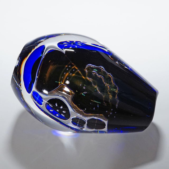 Ariel Vase 'Girl and the Dove' by Edvin Oehrstroem for Orrefors, Sweden For Sale - Image 6 of 7