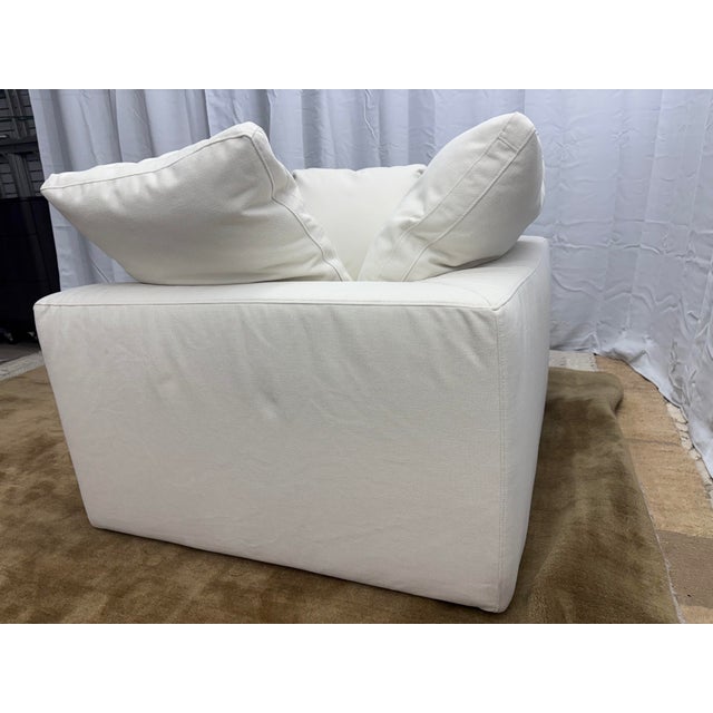 Rh Cloud® Chair — Classic 40" | Natural Performance Linen For Sale - Image 16 of 18