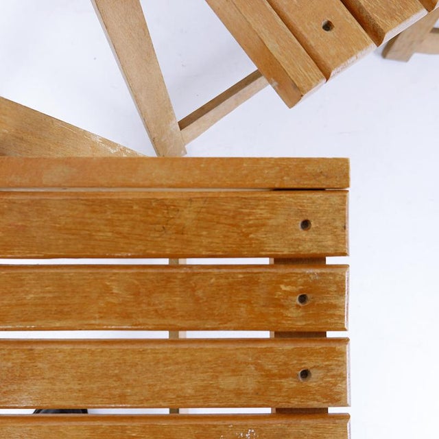 Wood Trieste Folding Chairs by Aldo Jacober & Pierangela d'Aniello, Set of 3 For Sale - Image 7 of 9