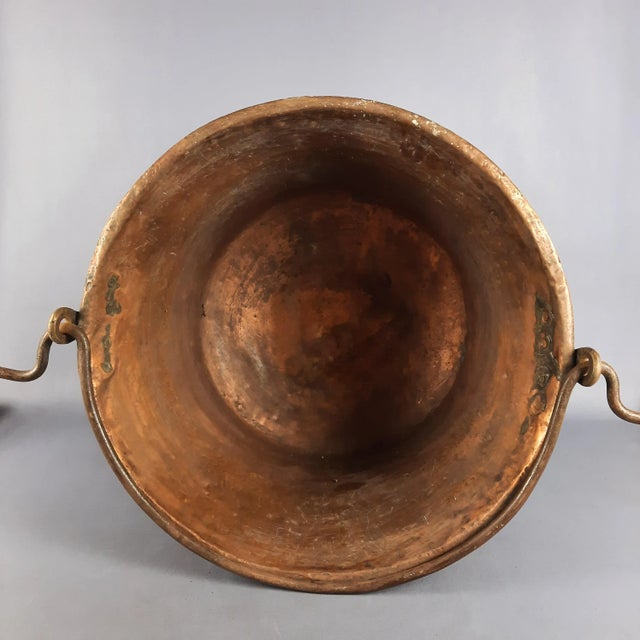 Large Vintage Industrial Copper Pot, 1950 For Sale - Image 6 of 11