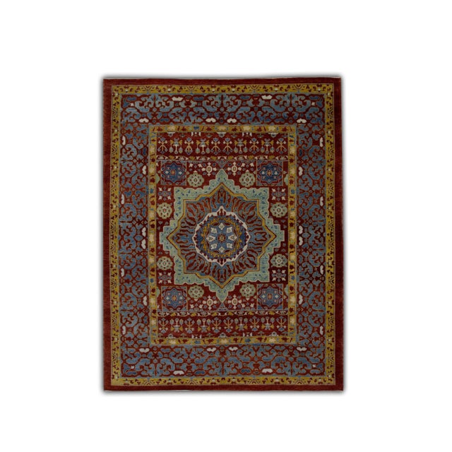 Textile Modern Turkish Fine Woven Oushak Rug 8'3" x 9'11" For Sale - Image 7 of 7