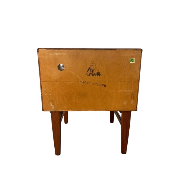 Wood 1970s Mid-Century Modern Danish Teak Nightstand With Drawer, Made in Denmark For Sale - Image 7 of 7