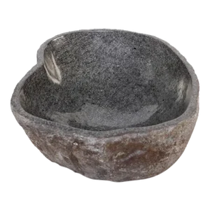 Round Free Form River Stone Vessel 6