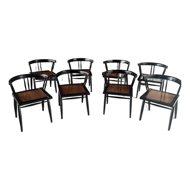 Nakashima Style 8 Dining Chairs For Sale