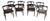 Nakashima Style 8 Dining Chairs For Sale