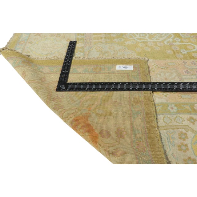 Indian Antique Indian Agra Rug - 09'09 X 12'05 For Sale - Image 3 of 10