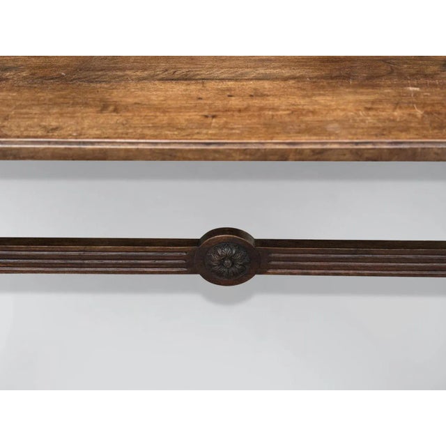 19th Century Carved Walnut Hall Bench, 1860 For Sale - Image 4 of 8