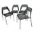 Outdoor Set of Four Chairs From Bluedot For Sale