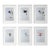 Set of 6 - Framed Neutral Colors Palette Organic Modern Botanical Flower Original Oil Paintings / Contemporary Herbarium For Sale