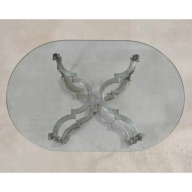 Formations Formations Iron and Glass Baroque-Style Dining Center Table For Sale - Image 4 of 18