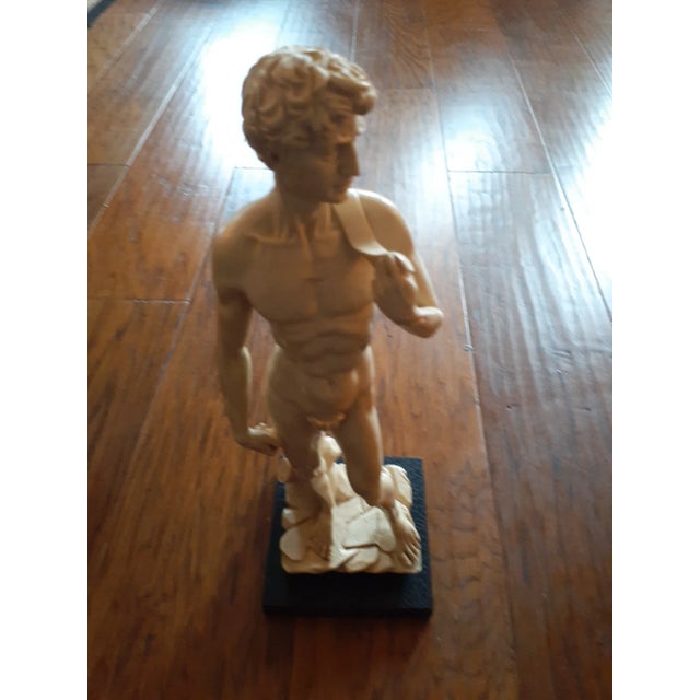 Stone 1950s Santini Italy Genuine Carrara Marble Michelangelo David Replica For Sale - Image 7 of 8