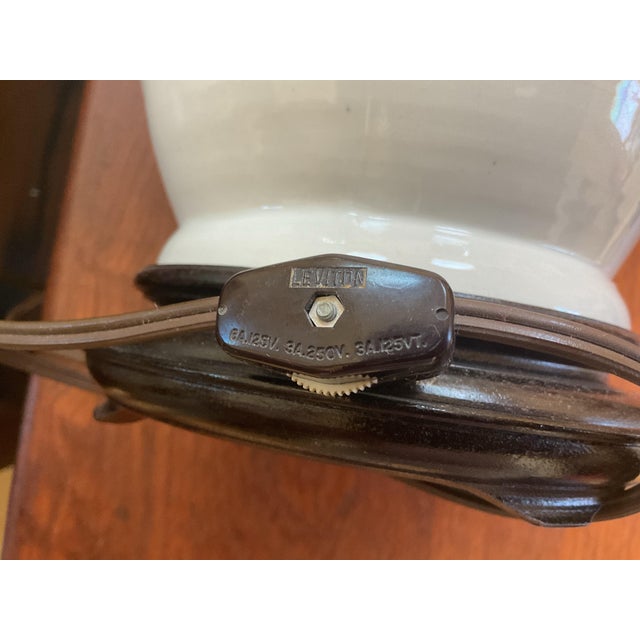 A Mid 20th Century Blanc De Chine Articulated Table Lamp For Sale - Image 10 of 12