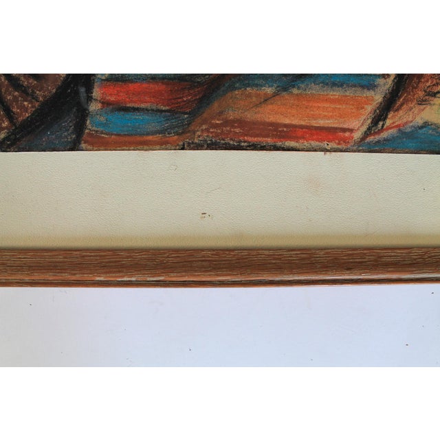 Vintage 1960s Musical Instrument Still Life Pastel Framed Art For Sale In Milwaukee - Image 6 of 8