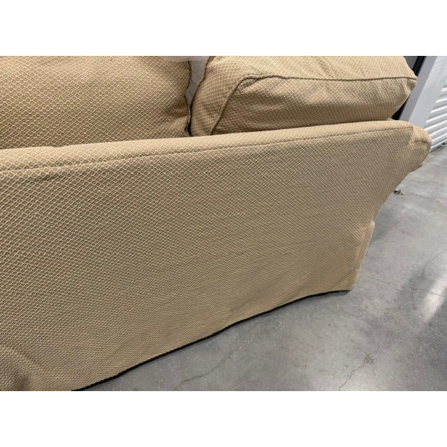 Traditional Vintage Vanguard Furniture Loveseat With Bisque Textured Fabric For Sale - Image 3 of 6