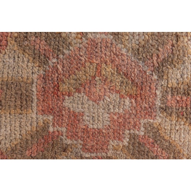 Taupe Antique Turkish Oushak Rug For Sale - Image 8 of 13