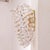 Mid-Century Modern Large Clear Murano Glass Wall Lamps with Spikes and Gold Finish Frames, 1990s, Set of 2 For Sale - Image 3 of 13