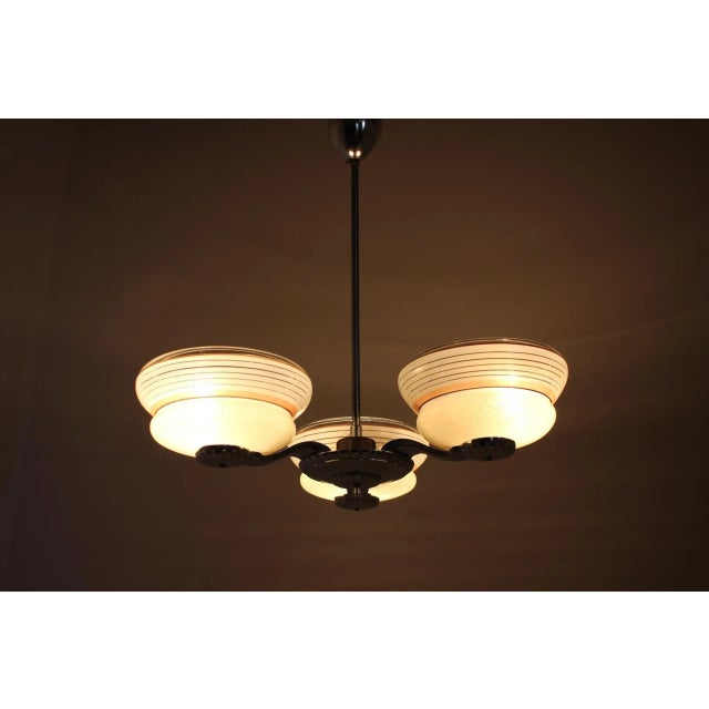 Large Mid-Century Modern Pendant Lamp from Zukov, 1950s For Sale - Image 8 of 13