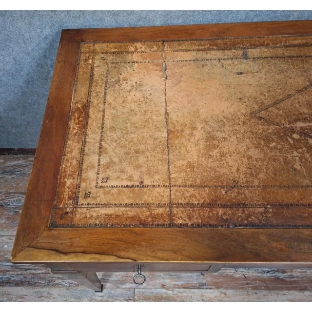 Wood Louis XVI Flat Desk in Mahogany For Sale - Image 7 of 12