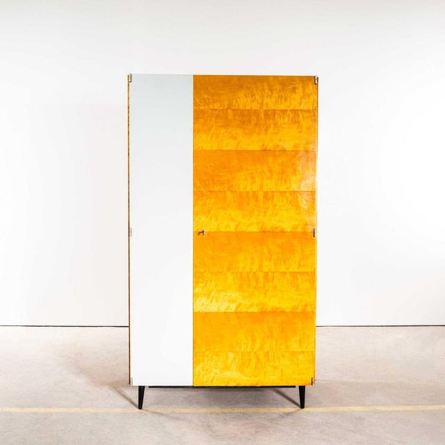 Mid-Century White Door Shelved Wardrobe from Up Zavody, 1960s For Sale - Image 6 of 6