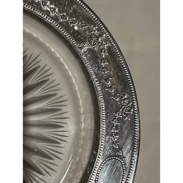 Antique Sterling Silver Plates & Glasses Set for 6- 12 Pieces For Sale - Image 4 of 8