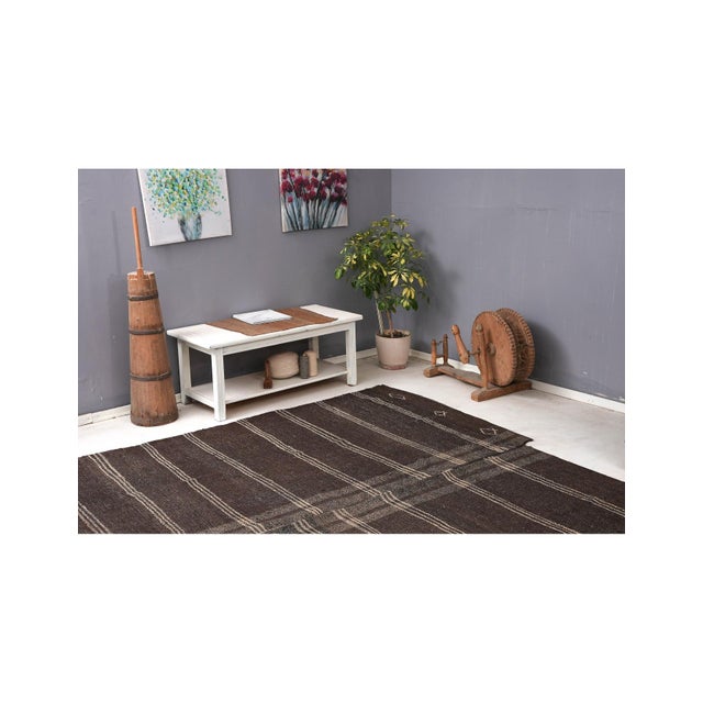 Square Vintage Unique Turkish Kilim Rug - 9`0″ X 9`2″ For Sale In Los Angeles - Image 6 of 6