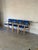 Mid-Century Modern Nr. Søby Møbelpolstring Blue Upholstered Armchairs Set of 4 Danish Mid-Century Modern 1980s For Sale - Image 3 of 14