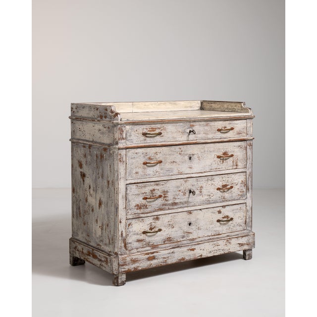 Shabby Chic Chest of Drawers, Antique, France, 19th Century For Sale In Greensboro - Image 6 of 15