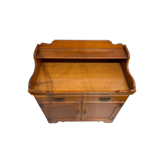 Traditional Ethan Allen Wood Hutch For Sale - Image 3 of 8