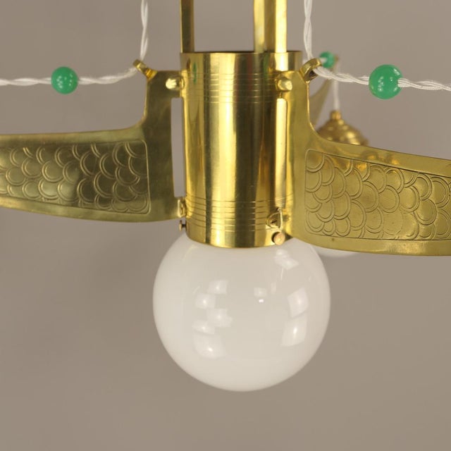 Chandelier from Wiener Werkstätte, 1920s For Sale - Image 4 of 12