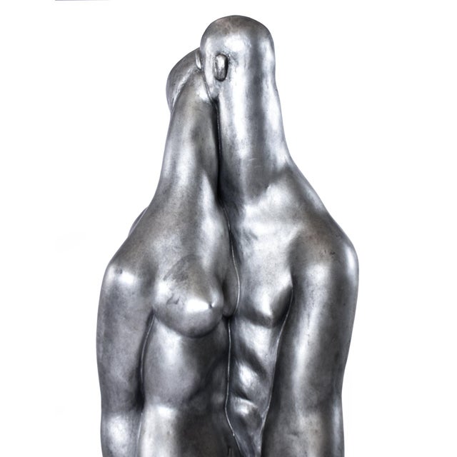 Figurative Pygmalion and Galatea Modern Sculpture by Cuban Artist Manuel Carbonell For Sale - Image 3 of 13
