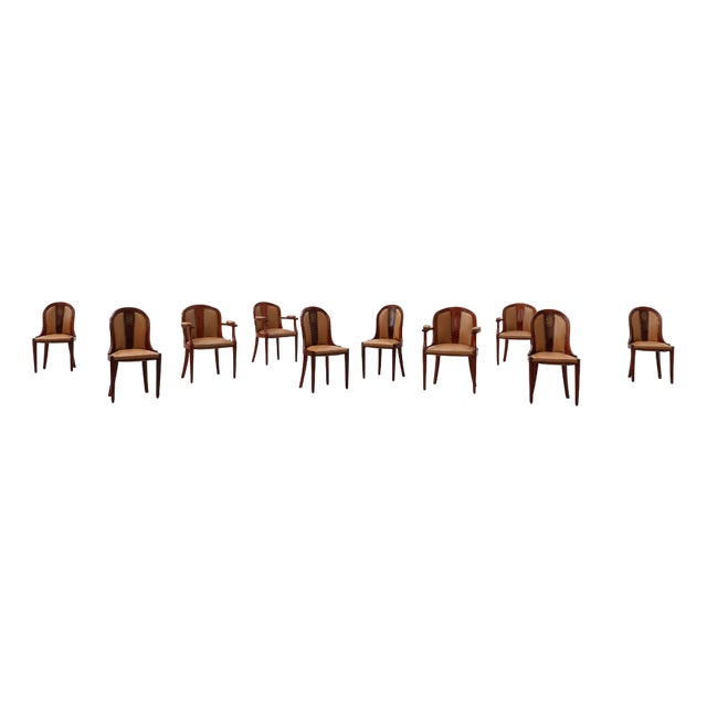 Art Deco Chairs from De Coene, Belgium, 1935, Set of 10 For Sale