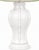 Vintage White Faux Bamboo Ceramic Table Lamp With Heath & Company Pleated Shade For Sale - Image 4 of 8