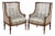 Pair 19th Century French Louis XVI Walnut Bergères ~ Armchairs For Sale