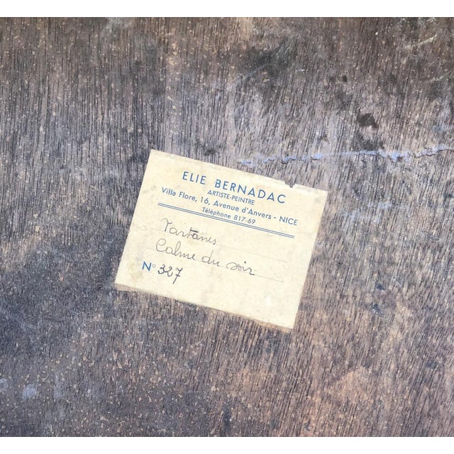 Elie Bernadac, Tartanes, Calme du soir, 1967, Oil on Wood For Sale - Image 6 of 8