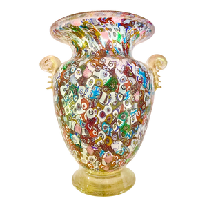 Vintage Vessaria Vr Millefiori Murano Glass Vase