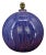 Art Deco Purple Enamel Ceramic Ball Lamp, 1920s For Sale