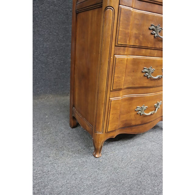 Mid 20th Century John Widdicomb French Provincial Cherry Lingerie Chest/Tall Dresser For Sale - Image 5 of 11