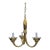 Vintage Feldman Hollywood Regency Solid Brass 3 Arm Lotus Flower Chandelier For Sale