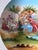 Early 20th Century Romantic Austrian Porcelain Wall Platter for A. Gottlieb New York – Hand Painted Classical Scene, 13” For Sale - Image 4 of 6