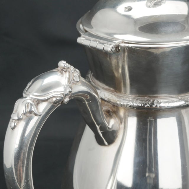 Metal Large Victorian Silver Plate Coffee Pot Circa 1870 For Sale - Image 7 of 13