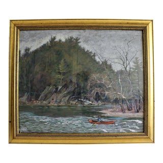 1980s "Magic Mountain" Berkshires Massachusetts Oil Pastel Drawing by John Elliot, Framed For Sale